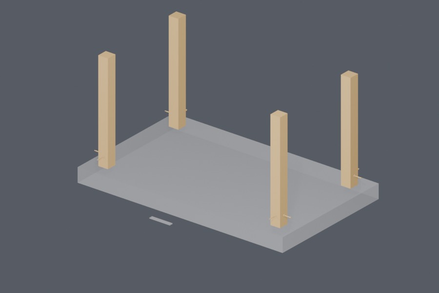 Dining table in 3D